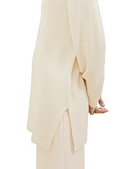 Tom Tailor - Knit rib troyer - gebreide jurken - soft beige solid - 8
