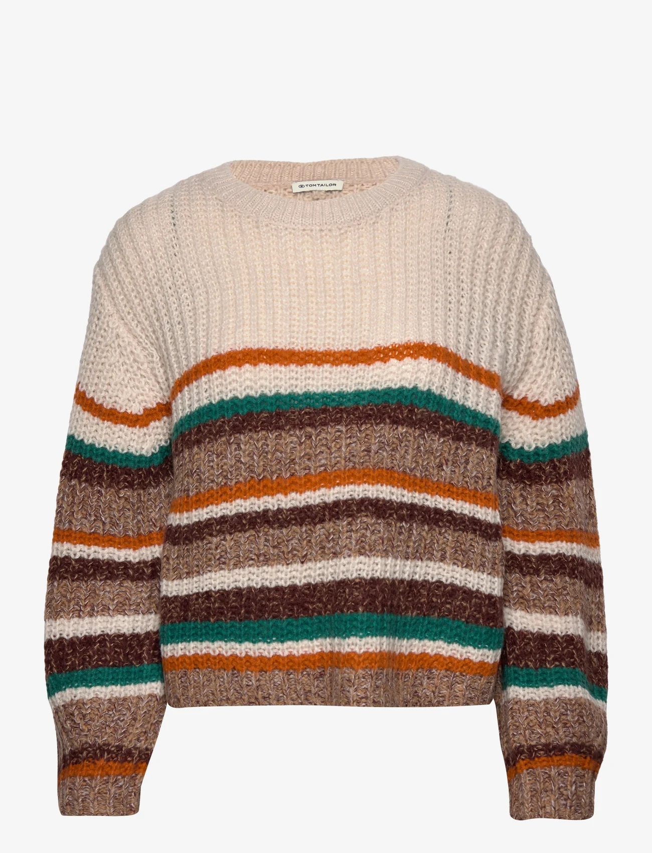 Tom Tailor - Knit colored stripe pullover - jumpers - blush multicolor stripe - 0