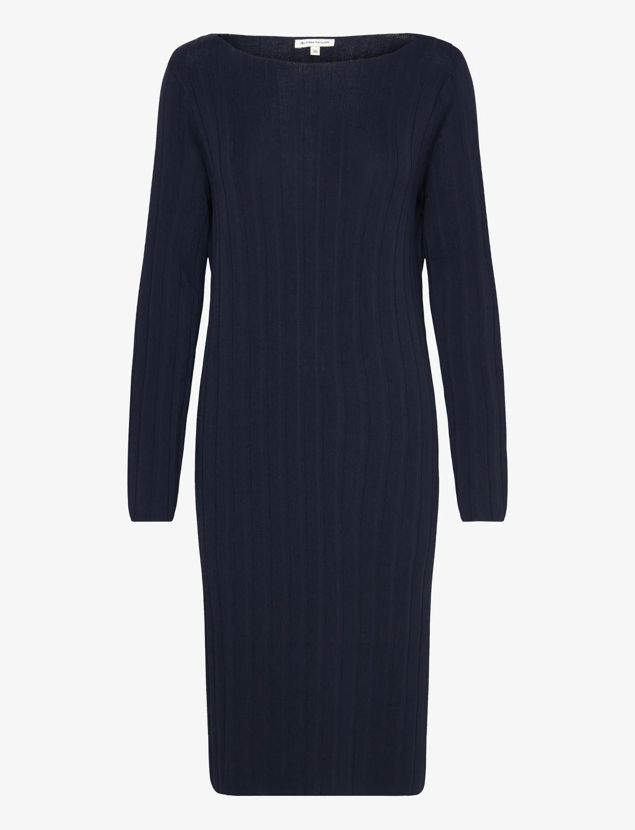 Tom Tailor - Dress knitted rib plissee - strikkede kjoler - sky captain blue - 0