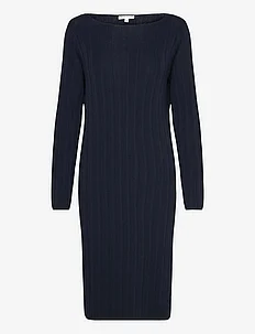 Dress knitted rib plissee, Tom Tailor