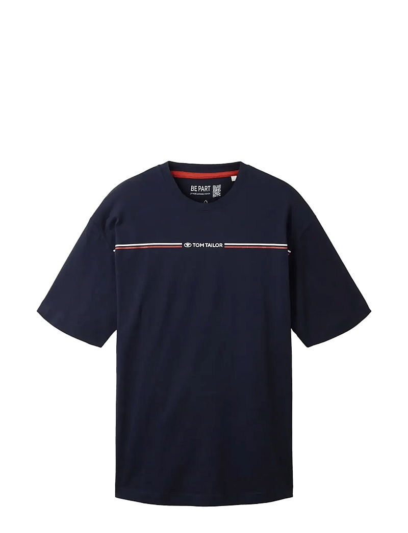 Tom Tailor - printed crewneck t-shirt - lyhythihaiset - sky captain blue - 0