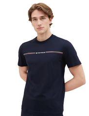 Tom Tailor - printed crewneck t-shirt - lägsta priserna - sky captain blue - 2