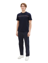 Tom Tailor - printed crewneck t-shirt - de laveste prisene - sky captain blue - 3