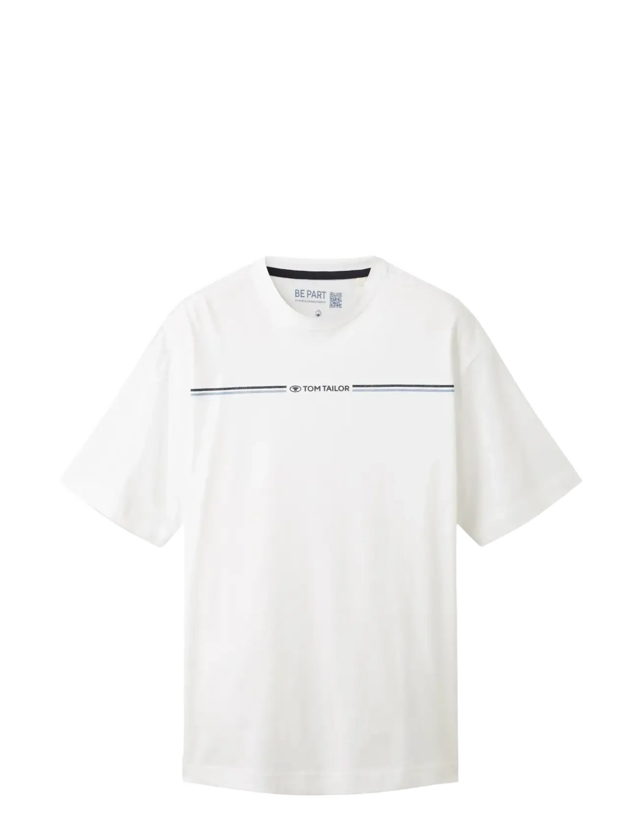 TOM TAILOR Printed Crewneck T-Shirt Weiß - L - Herren