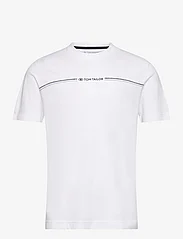 Tom Tailor - printed crewneck t-shirt - laveste priser - white - 0