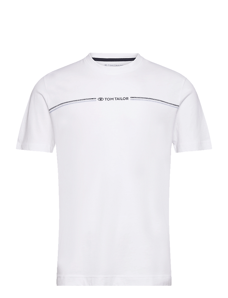 Tom Tailor - printed crewneck t-shirt - lühikeste varrukatega t-särgid - white - 1