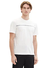 Tom Tailor - printed crewneck t-shirt - laveste priser - white - 3