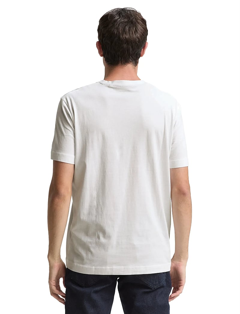 Tom Tailor - printed crewneck t-shirt - lühikeste varrukatega t-särgid - white - 3
