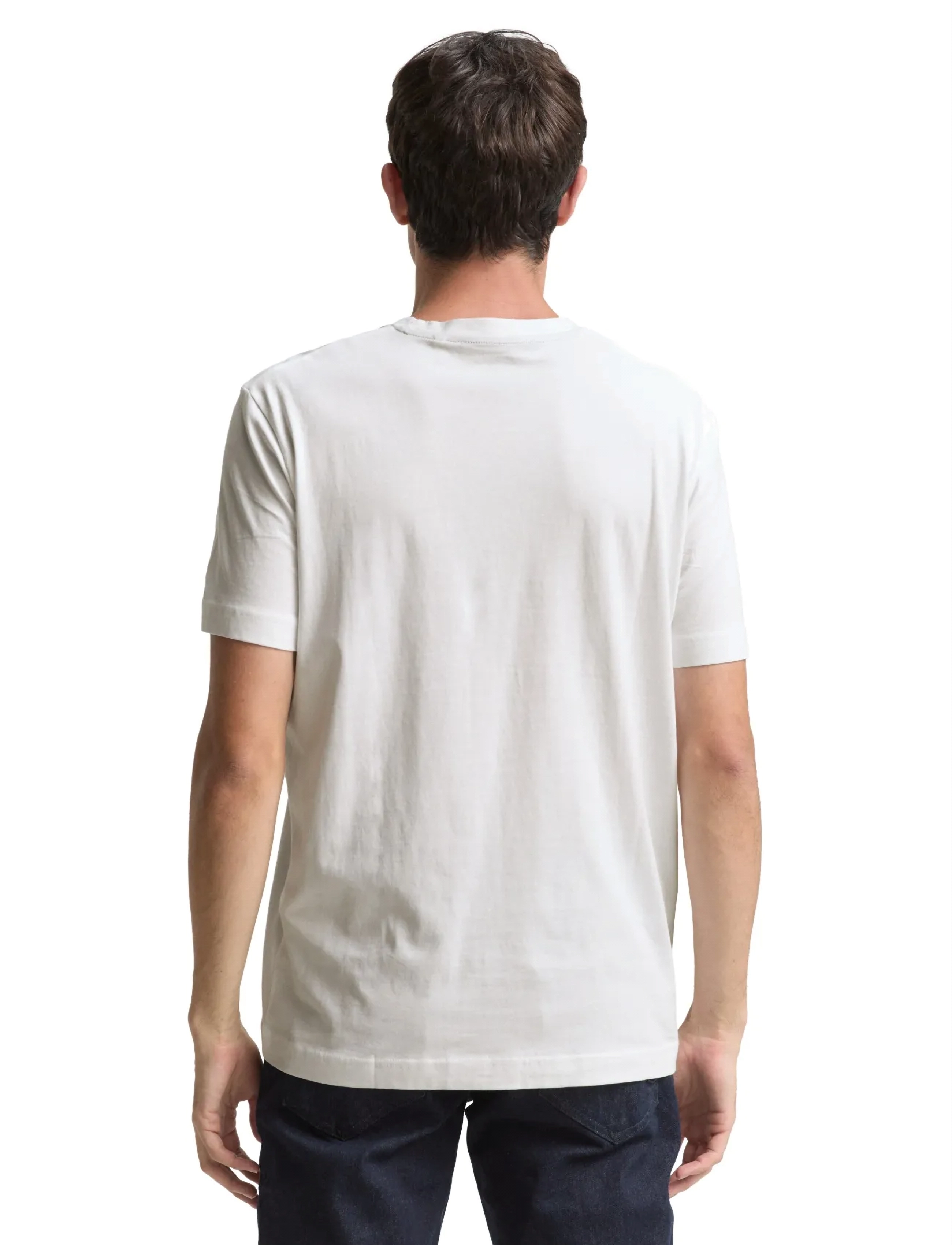 Tom Tailor - printed crewneck t-shirt - kurzärmelig - white - 3