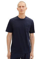 Tom Tailor - basic t-shirt with pocket - laveste priser - sky captain blue - 2