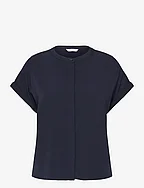 solid blouse - SKY CAPTAIN BLUE