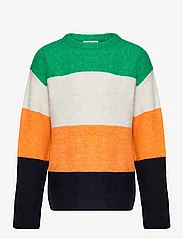 Tom Tailor - striped knit pullover - swetry - orange multicolor knit stripe - 0