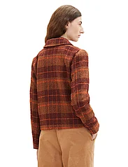 Tom Tailor - bouclé blazer jacket - wool jackets - brown orange boucle - 5
