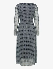 Tom Tailor - printed mesh dress - midi-jurken - navy geometrics print - 1