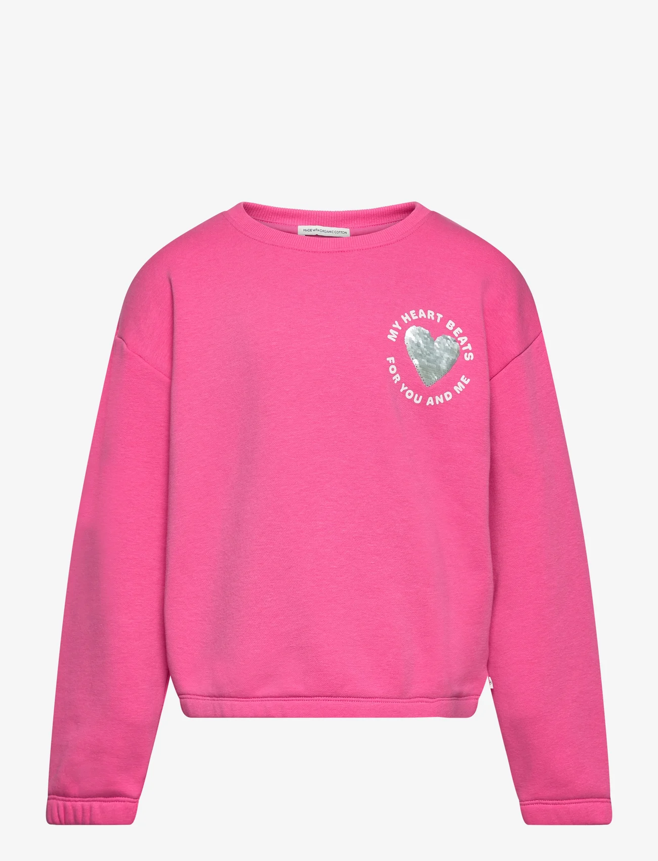 Tom Tailor - sequin artwork sweatshirt - sweatshirts - carmine pink - 0
