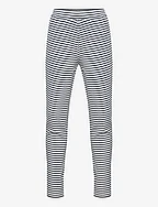 striped leggings - DARK BLUE OFFWHITE STRIPE