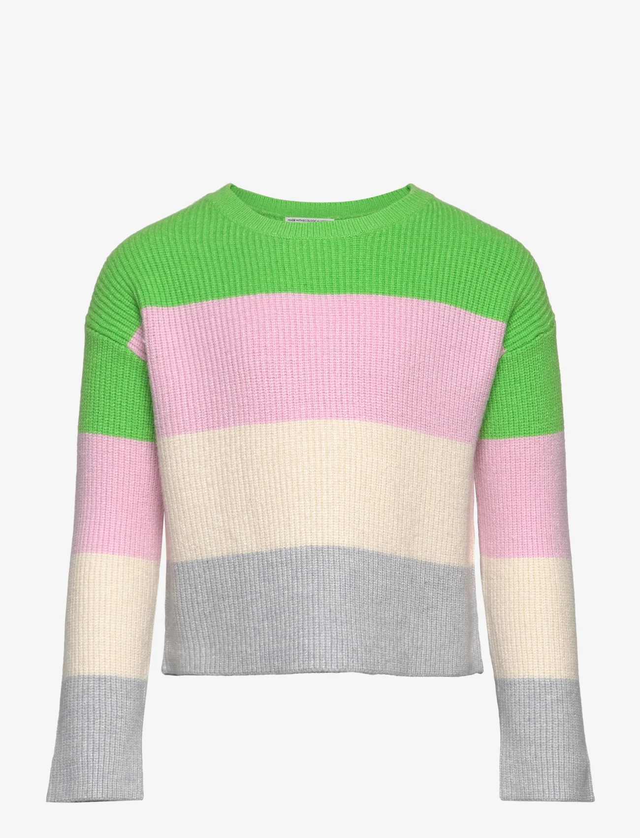 Tom Tailor - striped sweater - džemperi - green pink multicolor stripe - 0