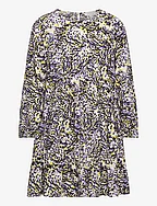 printed dress - SPOTTED PURPLE LIME PRINT