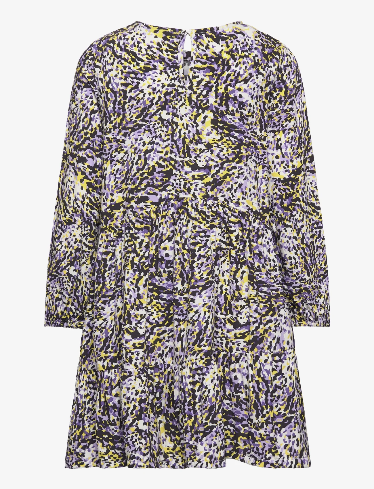 Tom Tailor - printed dress - laisvalaikio suknelės ilgomis rankovėmis - spotted purple lime print - 1