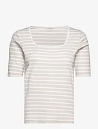 T-shirt ribbed - GREY OFFWHITE STRIPE