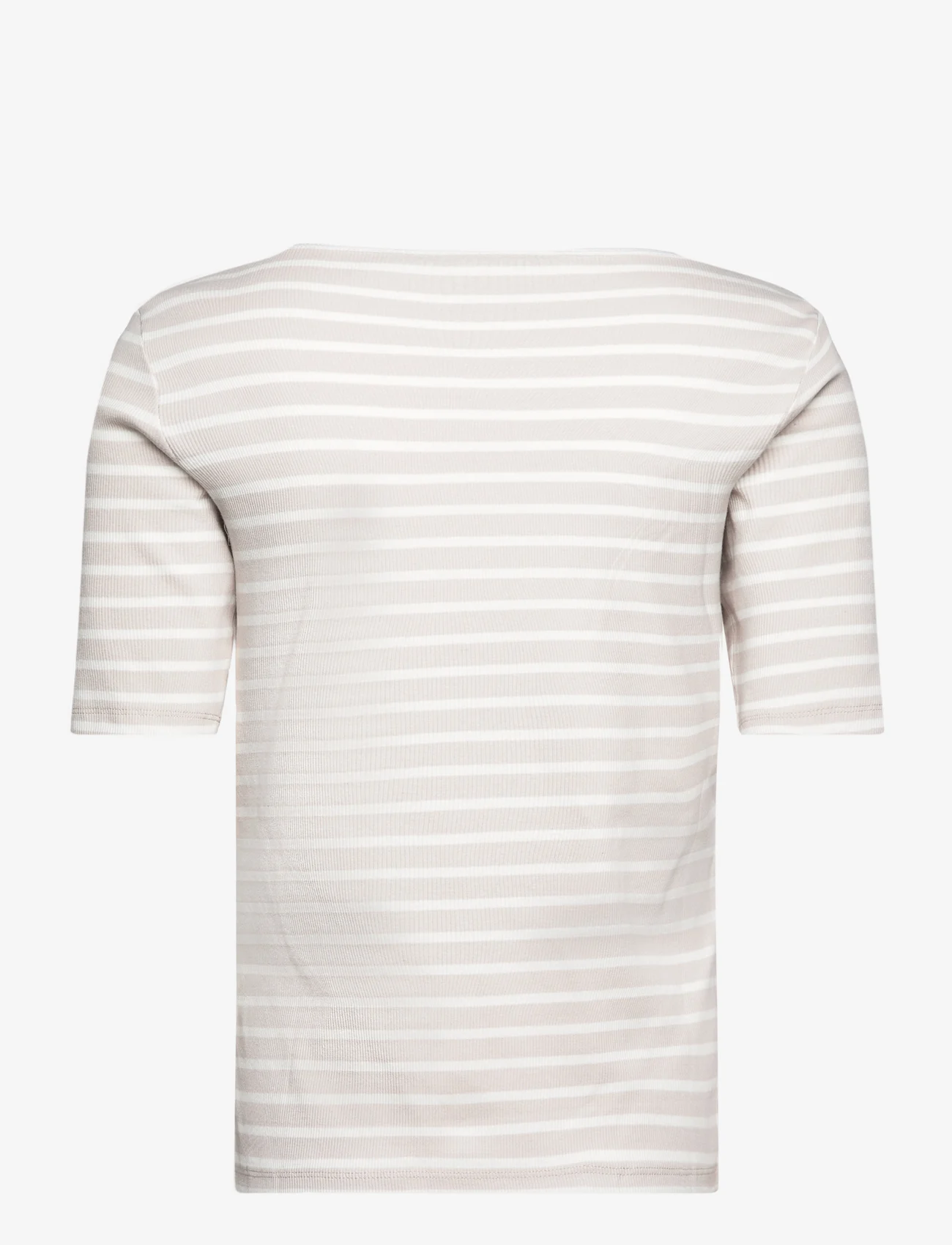 Tom Tailor - T-shirt ribbed - laveste priser - grey offwhite stripe - 1