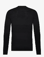 Tom Tailor - structure stripe crewneck knit - round necks - black - 2