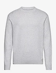 Tom Tailor - structured basic knit - rundhalsad - light stone grey melange - 0