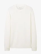 structured basic knit - WOOL WHITE