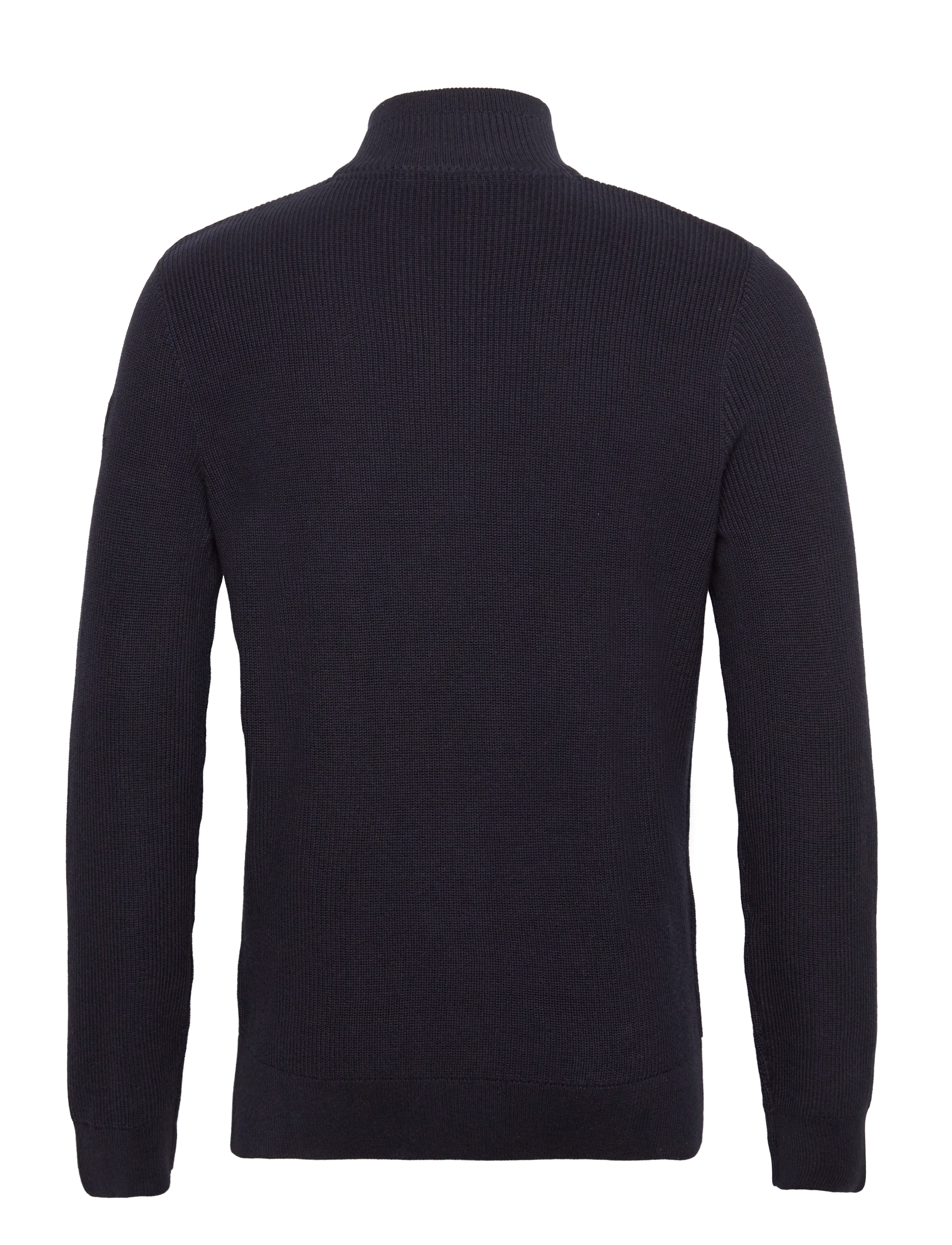 Tom Tailor - structured knit troyer - knitted navy melange - 1