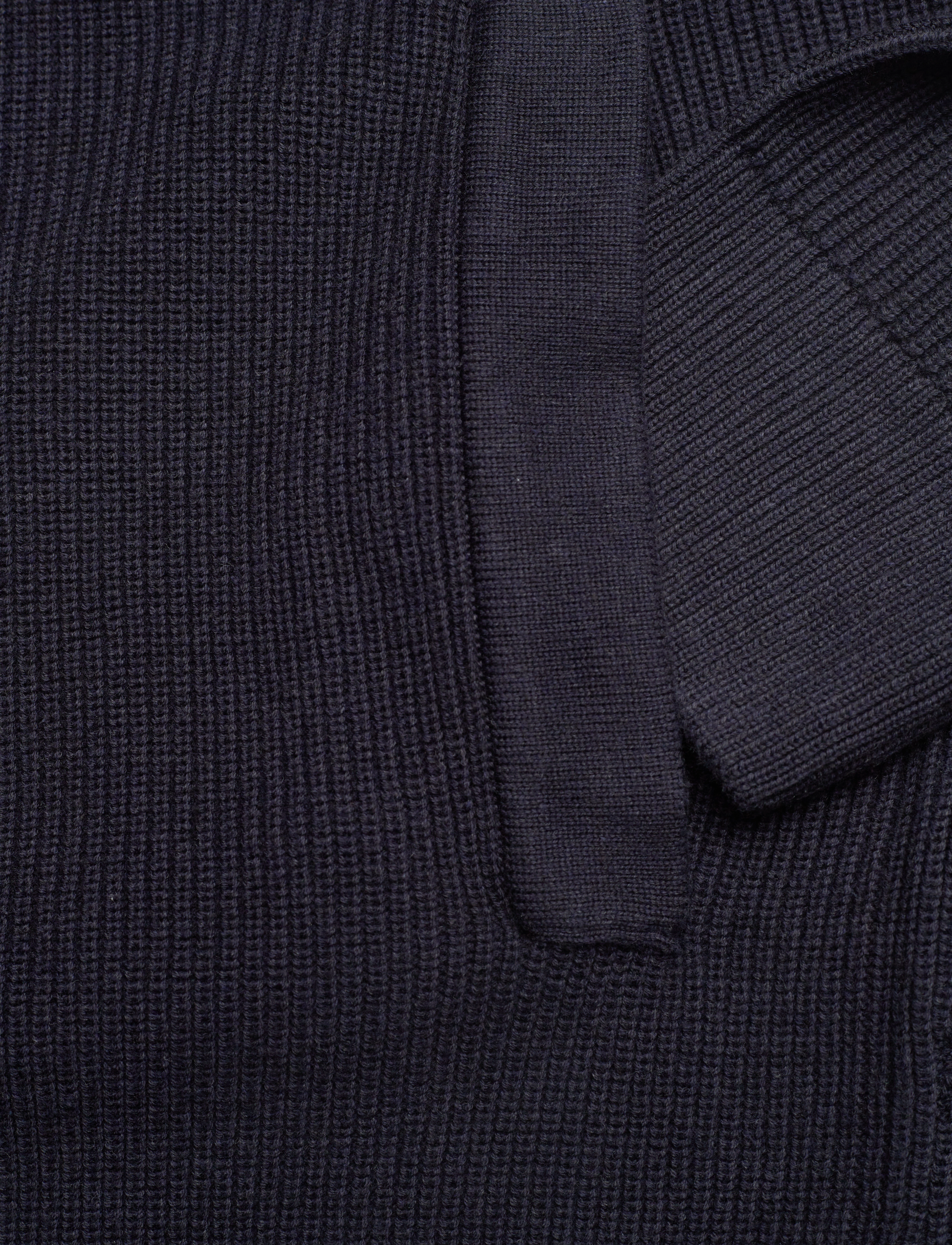 Tom Tailor - structure mix knit jacket - knitted navy melange - 3