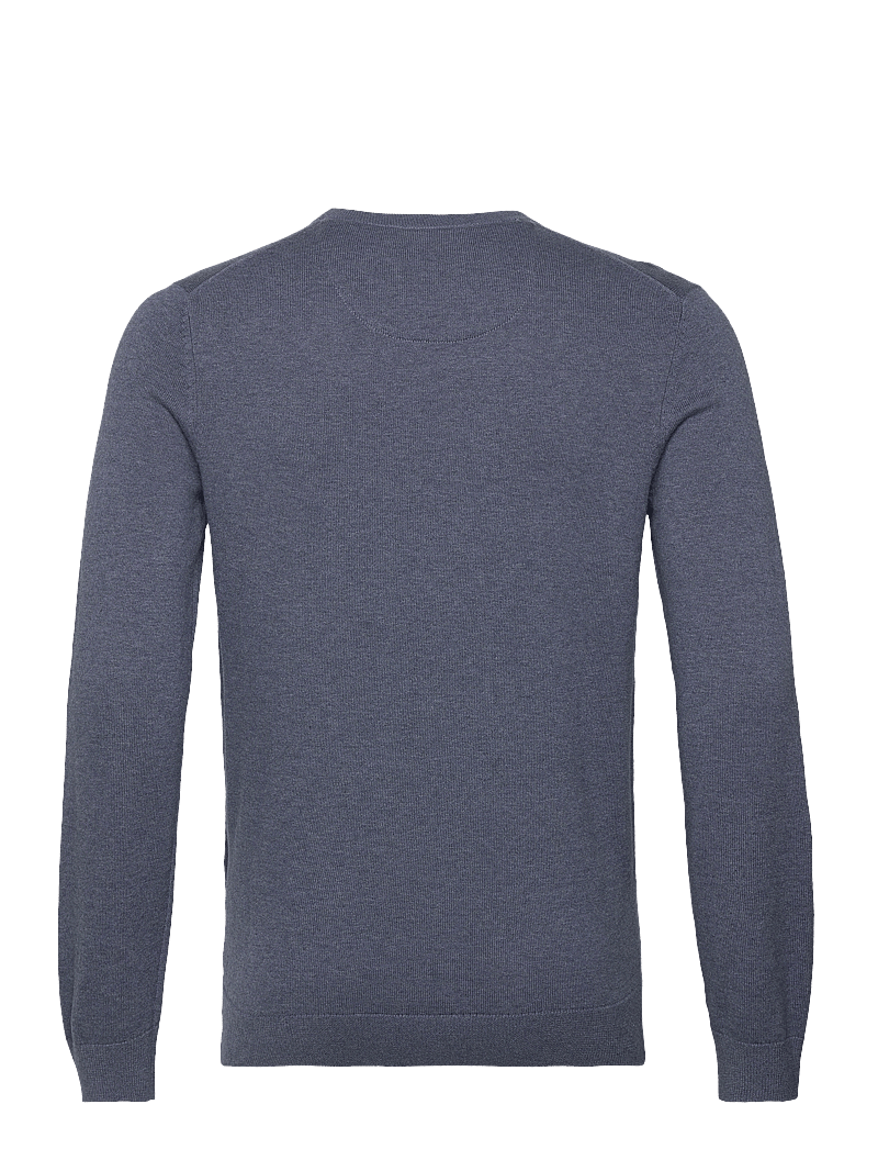 Tom Tailor - basic crewneck knit - rund hals - vintage indigo blue melange - 2