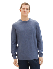 Tom Tailor - basic crewneck knit - laveste priser - vintage indigo blue melange - 6