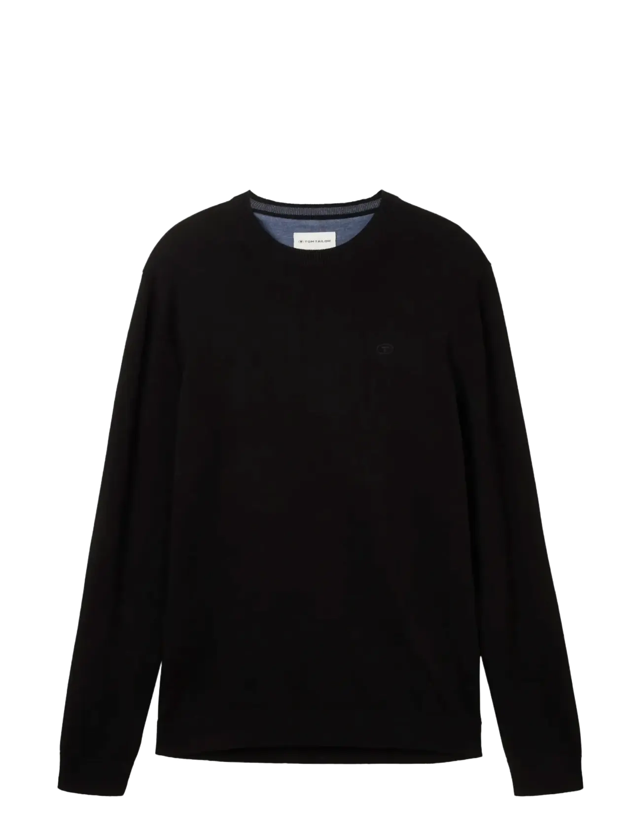 basic crewneck knit - BLACK