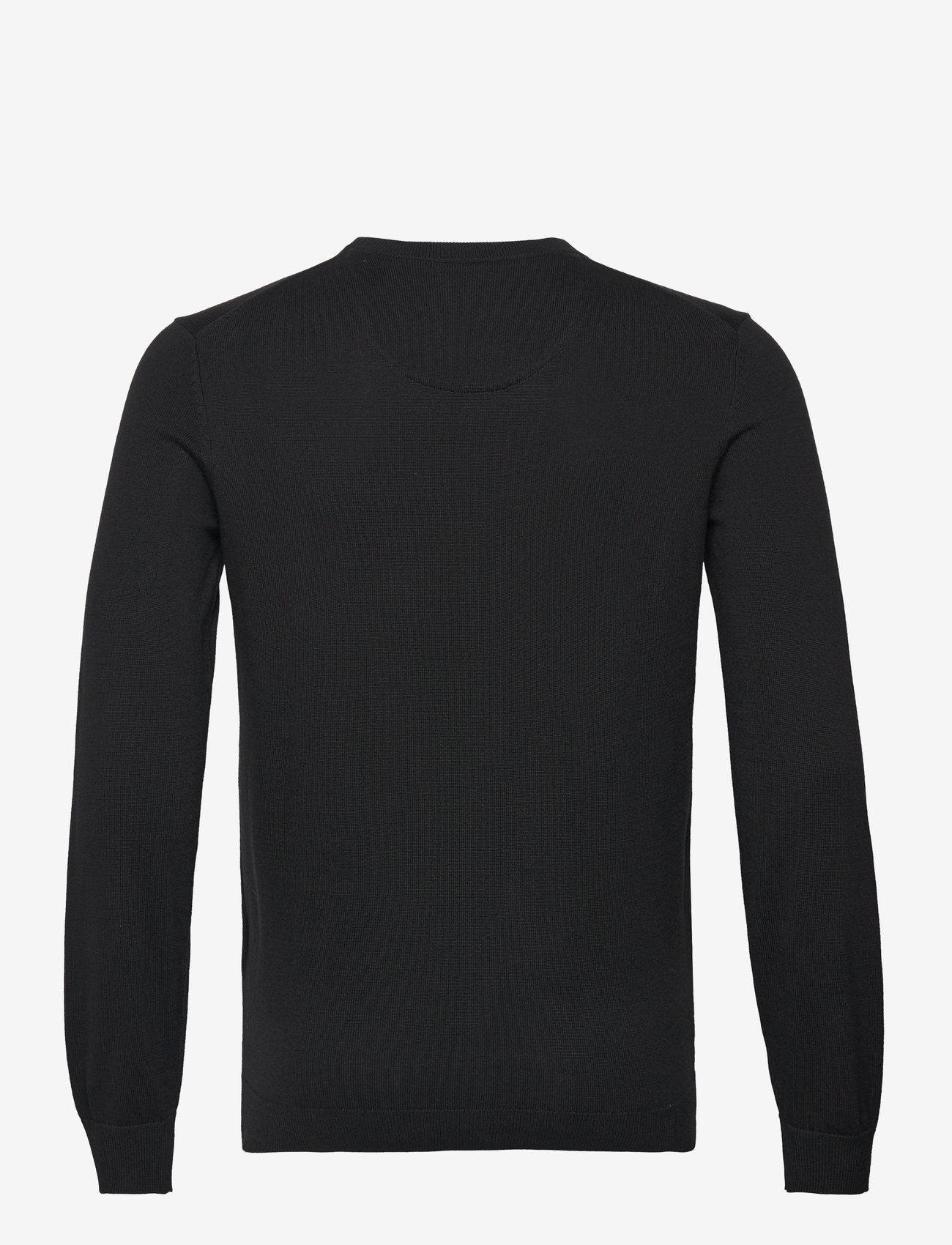 Tom Tailor - basic crewneck knit - efterårstøj - black - 1