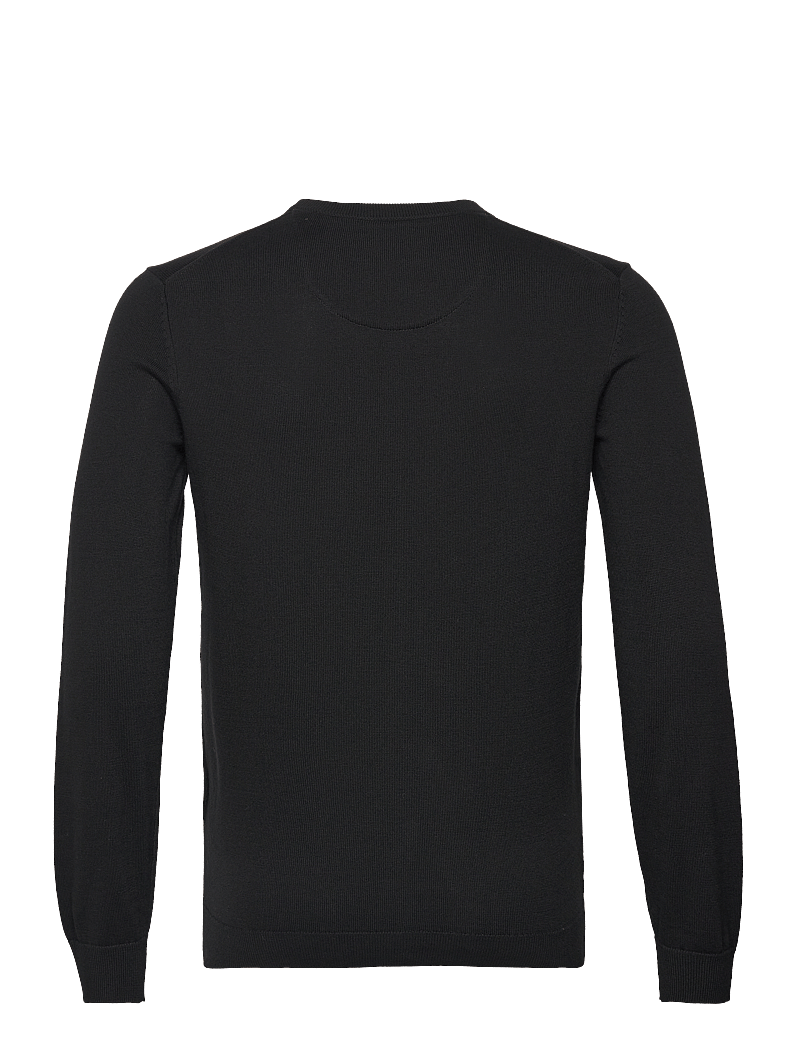 Tom Tailor - basic crewneck knit - rund hals - black - 2
