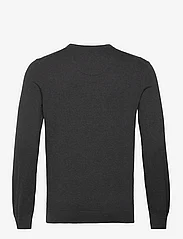 Tom Tailor - basic crewneck knit - rund hals - black grey melange - 1