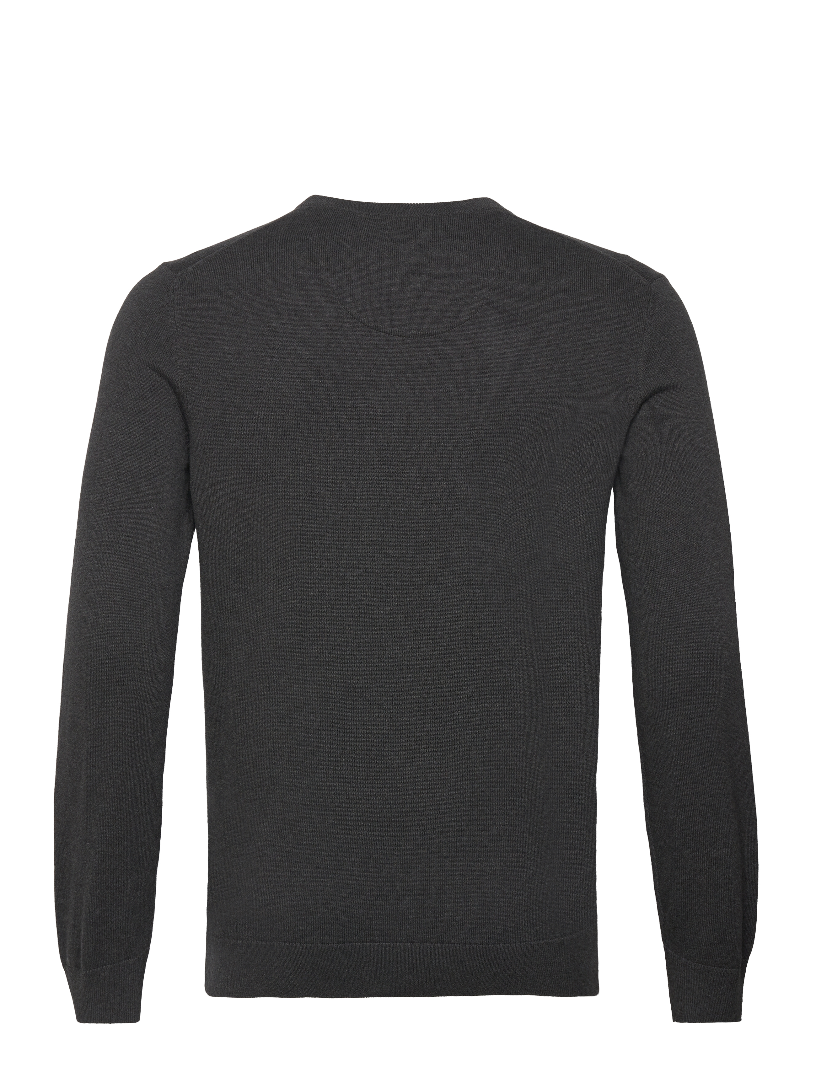 Tom Tailor - basic crewneck knit - round necks - black grey melange - 2
