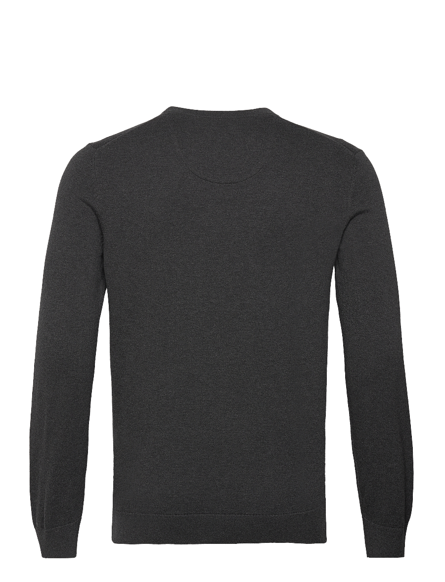 Tom Tailor - basic crewneck knit - Ümmarguse kaelusega kudumid - black grey melange - 2