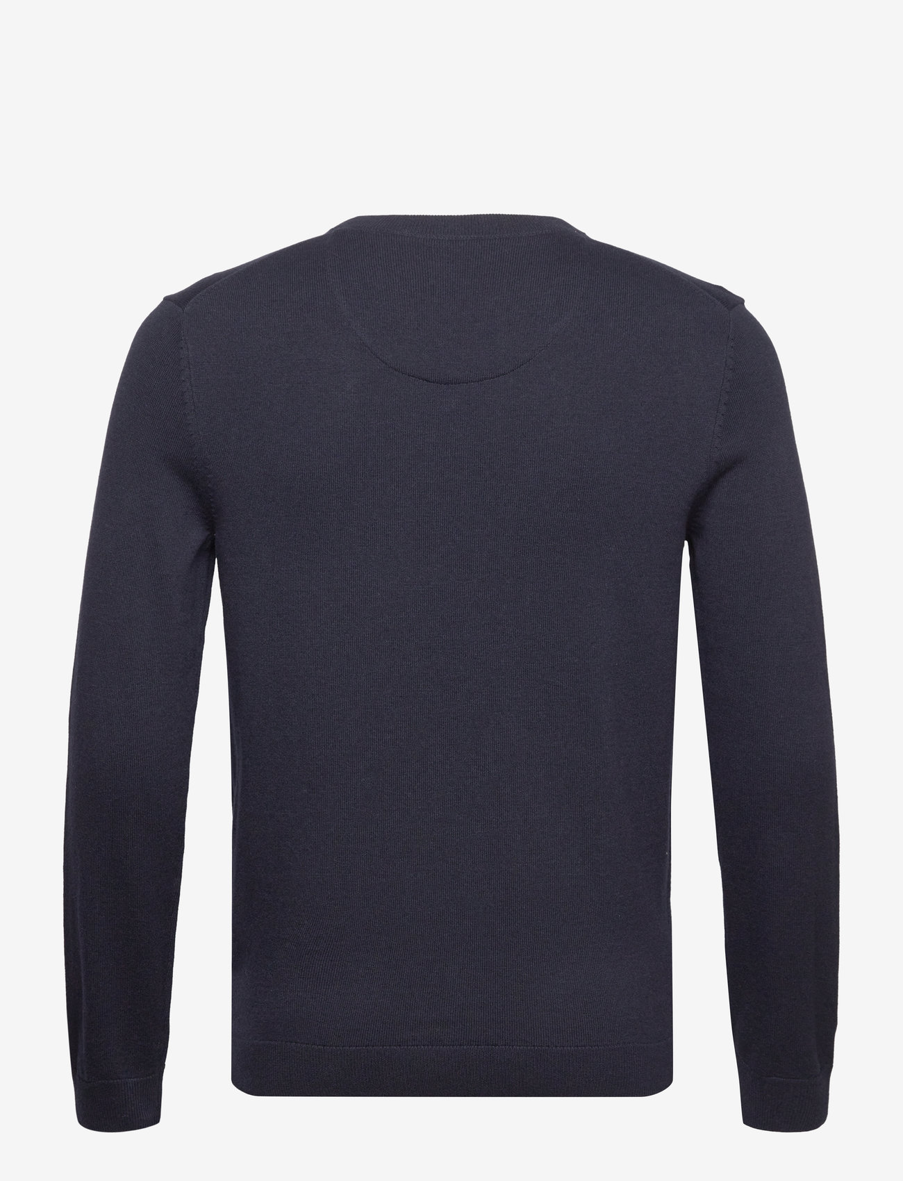 Tom Tailor - basic crewneck knit - efterårstøj - knitted navy melange - 1