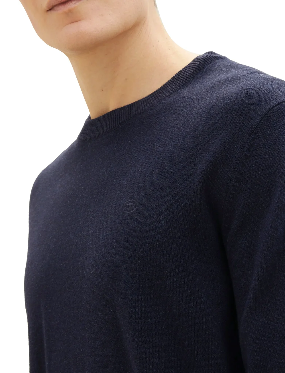 Tom Tailor - basic crewneck knit - rundhals - knitted navy melange - 5