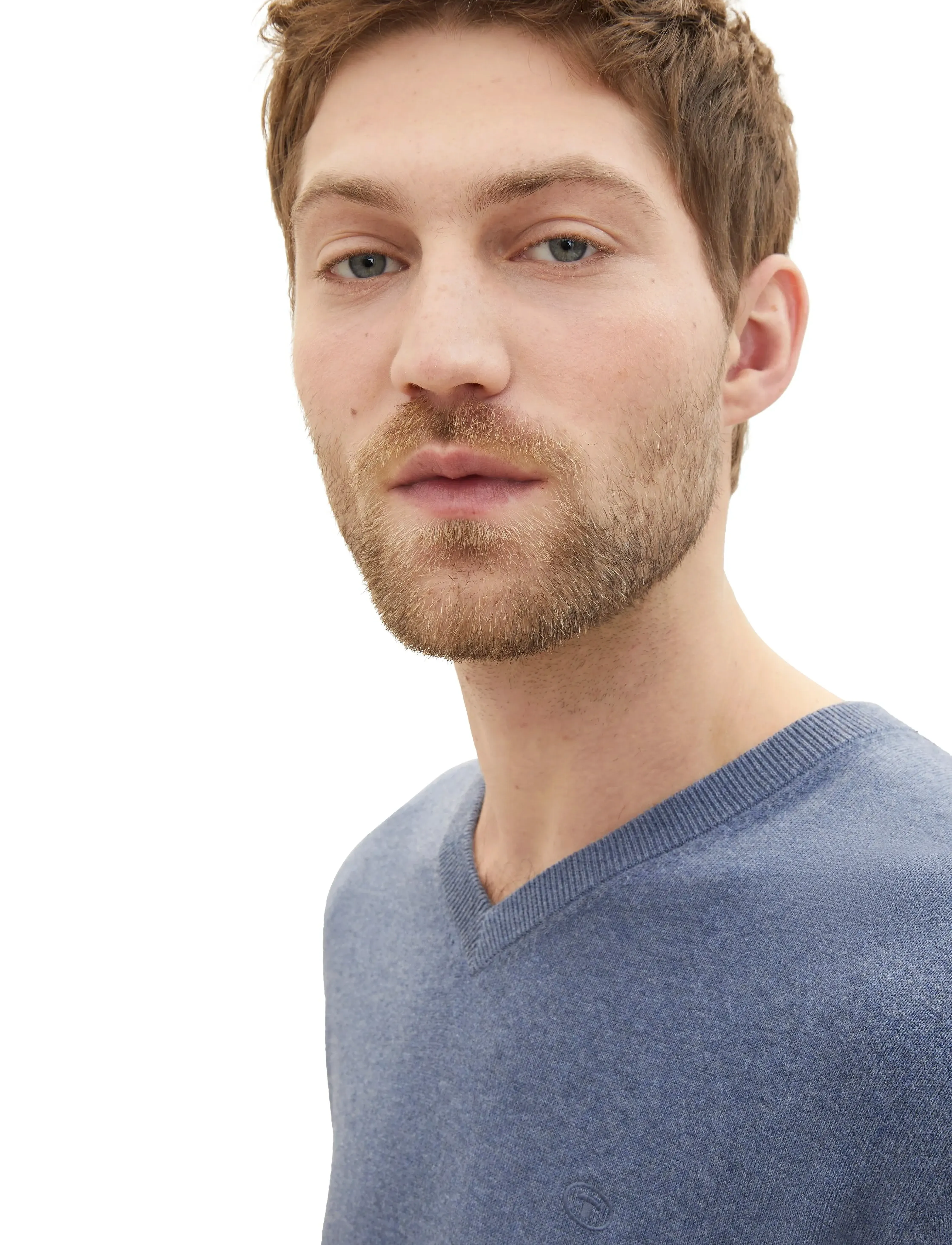 TOM TAILOR Basic V-Neck Knit stickade tröjor herr – bild 6