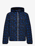 softshell jacket - NAVY BLUE DINO SOFTSHELL PRINT