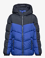 heavy puffer jacket - SHINY ROYAL BLUE
