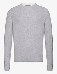 Tom Tailor - structured doublelayer knit - rundhalsad - light stone grey melange - 0