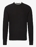 structured doublelayer knit - BLACK