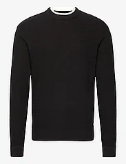 Tom Tailor - structured doublelayer knit - pyöreäaukkoiset - black - 0