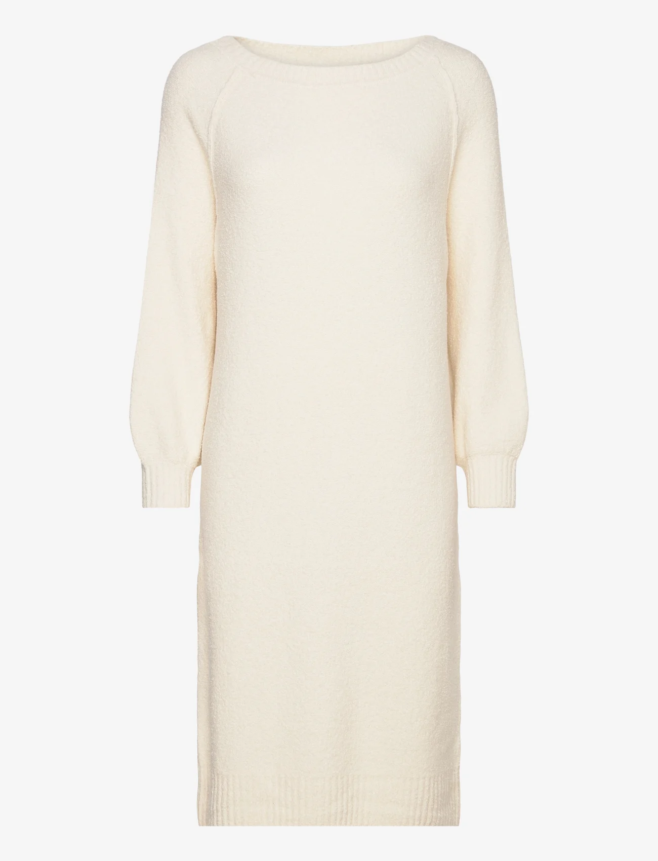Tom Tailor - Dress knitted boucle - strikkede kjoler - soft beige solid - 0