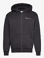 zipper hoodie jacket - COAL GREY