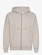 zipper hoodie jacket - LIGHT DOVE GREY