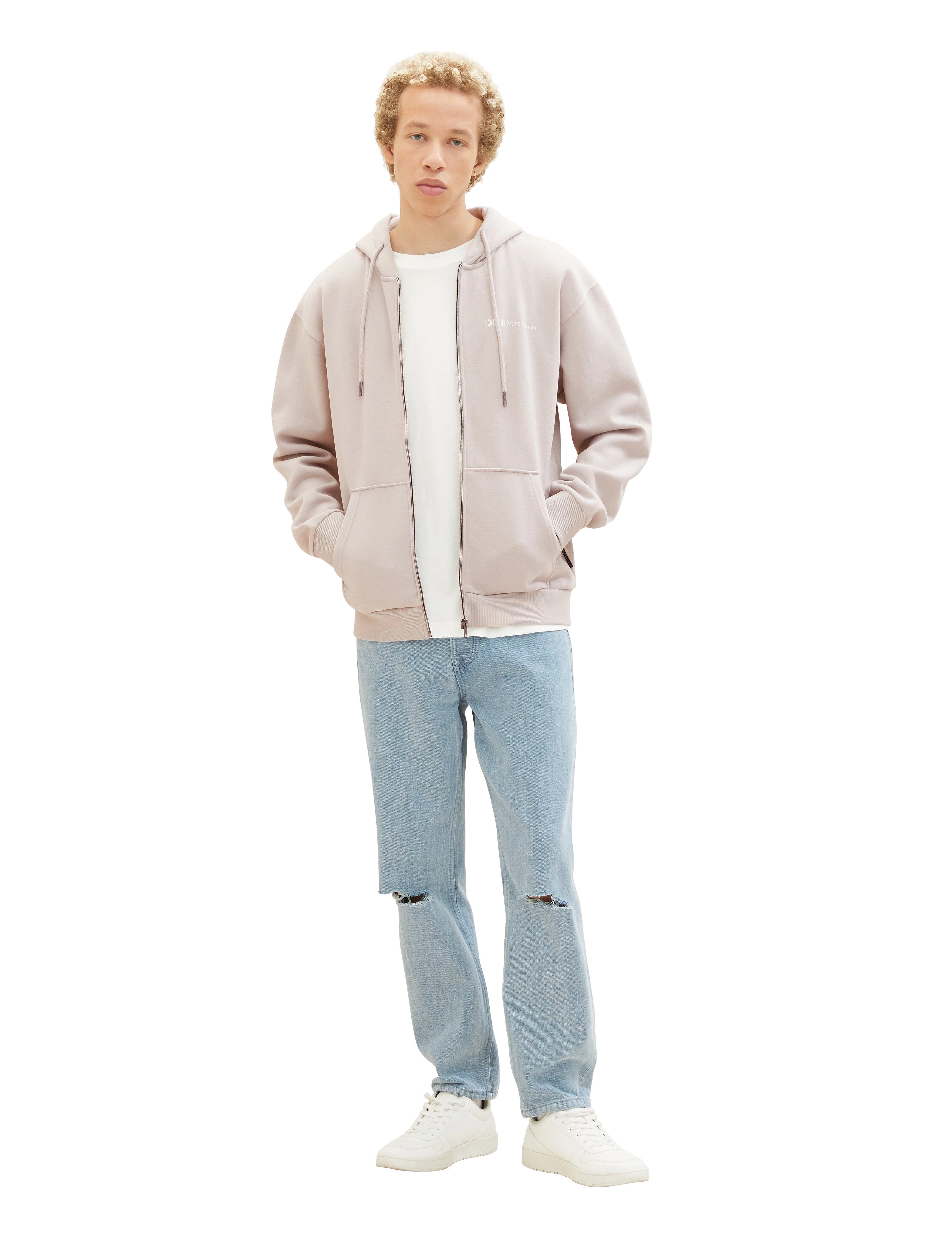 Tom Tailor - zipper hoodie jacket - light dove grey - 3